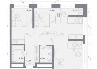 Продаю трехкомнатную квартиру, 81.9 м2, Казань