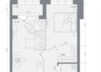 Продается однокомнатная квартира, 44.8 м2, Казань, Вахитовский район