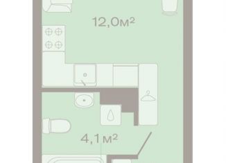 Продажа квартиры студии, 20.1 м2, Краснодарский край, ЖК Дзенпарк, 1/1