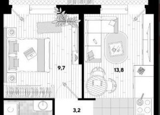 Сдаю 1-комнатную квартиру, 40 м2, Краснодар, улица Ивана Беличенко, 103