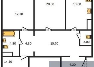 Продажа трехкомнатной квартиры, 93.7 м2, Воронеж, Железнодорожный район, улица Артамонова, 34Ж