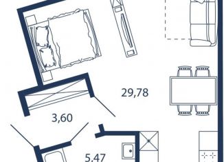 Продажа квартиры студии, 38.9 м2, Сестрорецк, улица Инструментальщиков, 18