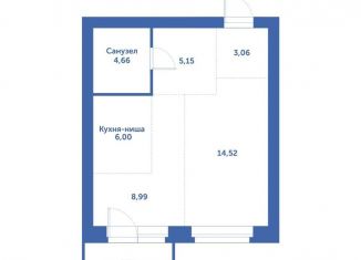 Продажа квартиры студии, 46.7 м2, рабочий посёлок Кольцово, автодорога № 11