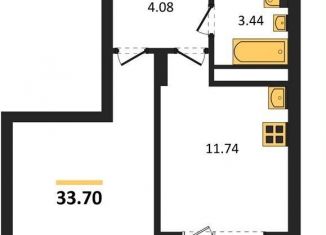 Продаю 1-ком. квартиру, 33.7 м2, Новосибирск, Железнодорожный район, Фабричная улица, 65/4