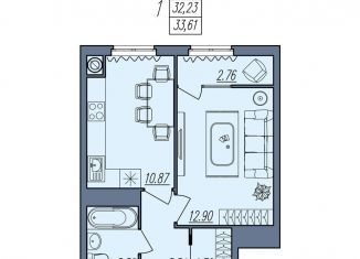 Продается 1-ком. квартира, 33.6 м2, Волгоград, Тракторозаводский район