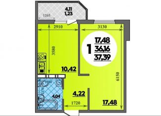 Продаю 1-ком. квартиру, 37.7 м2, Ростов-на-Дону, улица Дмитрия Петрова, 10, ЖК Суворовский