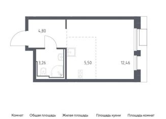 Продается квартира студия, 26 м2, Москва, жилой комплекс Квартал Герцена, к1, метро Орехово