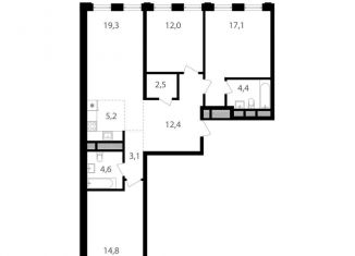 Продажа трехкомнатной квартиры, 95.5 м2, Москва, ВАО