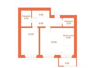 Продам 2-комнатную квартиру, 71.9 м2, Новосибирская область, автодорога № 11