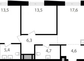 Продается двухкомнатная квартира, 65.6 м2, Москва, ВАО