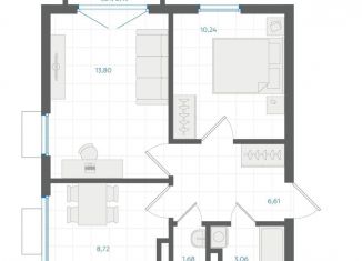 Продаю 2-ком. квартиру, 44.6 м2, Екатеринбург, метро Чкаловская