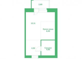 Продаю квартиру студию, 30.5 м2, рабочий посёлок Кольцово, автодорога № 11