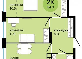 Продаю 2-комнатную квартиру, 54 м2, Пермь, улица Яблочкова, 5к4, Свердловский район