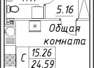 Продается квартира студия, 26.5 м2, Санкт-Петербург, ЖК Модум, проспект Авиаконструкторов, 54
