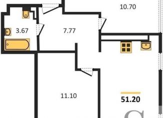 Продажа 2-ком. квартиры, 51.2 м2, Новосибирск, 1-я Чулымская улица, с19, ЖК Ясный Берег