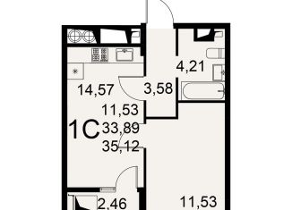 Продажа однокомнатной квартиры, 35 м2, Рязанская область, Интернациональная улица, 19А