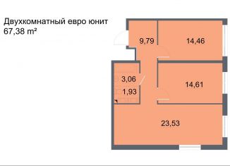 Продажа 2-ком. квартиры, 67.4 м2, Санкт-Петербург, проспект Большевиков, уч3, ЖК Про.Молодость