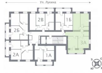 Продается 3-комнатная квартира, 82.6 м2, Казань, улица Лукина, 48И, ЖК Красное Яблоко