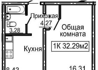 Сдается в аренду однокомнатная квартира, 33 м2, Нижний Новгород, Южный бульвар, 9, метро Парк Культуры