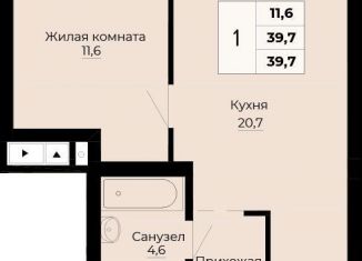Продаю однокомнатную квартиру, 39.7 м2, Екатеринбург, ЖК Ольховский Парк