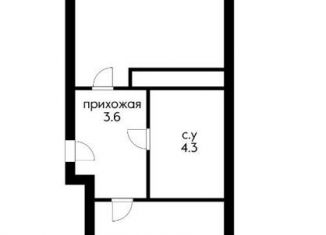 1-комнатная квартира на продажу, 38 м2, Краснодар, Старокубанская улица, 123А, ЖК Айвазовский