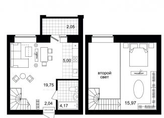 Продам двухкомнатную квартиру, 41.7 м2, Берёзовский, Гвардейская улица, 3А