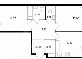 Продажа 2-комнатной квартиры, 70.4 м2, Москва, Восточная улица, 4Ак1, метро Дубровка