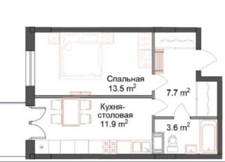 1-комнатная квартира на продажу, 37.5 м2, Санкт-Петербург, метро Владимирская