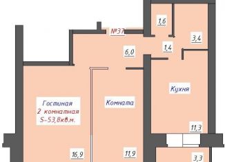 Продается 2-комнатная квартира, 53.8 м2, Воткинск, улица Серова, 18