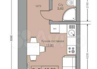 Продаю однокомнатную квартиру, 27 м2, деревня Куюки, Молодёжная улица, 29