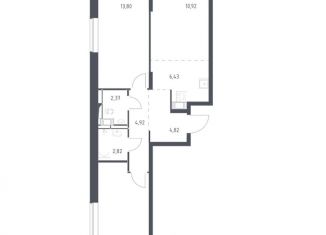 Продам 3-комнатную квартиру, 59.9 м2, поселение Рязановское