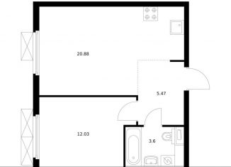 Продается 1-комнатная квартира, 42 м2, Москва, Южнопортовый район