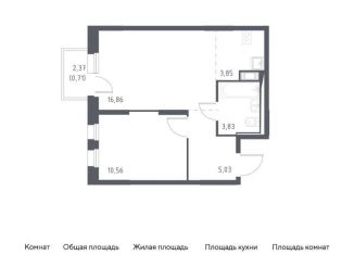 Продается однокомнатная квартира, 40.8 м2, Мурино, жилой комплекс Новые Лаврики, 1.1