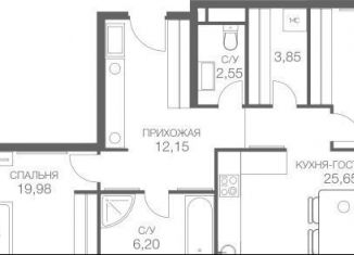 Продается 2-комнатная квартира, 84.7 м2, Москва, станция Тестовская, Шмитовский проезд, 39