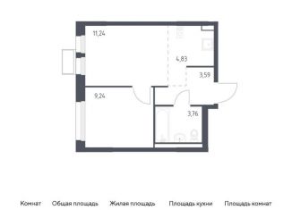 Продается 2-комнатная квартира, 32.7 м2, Химки, жилой комплекс Квартал Ивакино, к3
