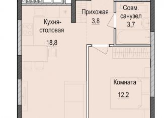 Продажа 1-комнатной квартиры, 38.4 м2, Казань, Приволжский район
