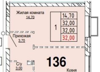 Продается однокомнатная квартира, 32 м2, Ленинский городской округ, ЖК Живописный, жилой комплекс Живописный, к2