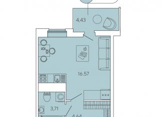 Продам квартиру студию, 26.3 м2, Кудрово