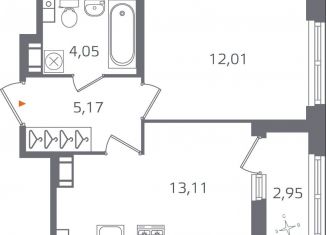 Продажа однокомнатной квартиры, 35.8 м2, Санкт-Петербург, метро Лесная