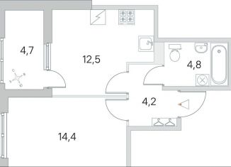 Продаю 1-ком. квартиру, 38.3 м2, посёлок Шушары