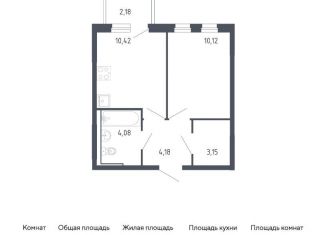 Продажа 1-комнатной квартиры, 32.6 м2, Тюмень, жилой комплекс Чаркова 72, 1.3