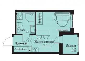 Продается квартира студия, 21.5 м2, деревня Новосергиевка