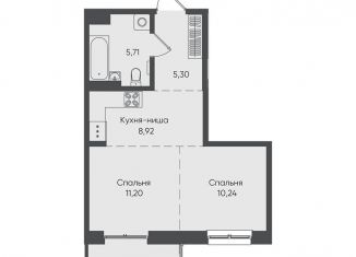 Продажа однокомнатной квартиры, 46 м2, Иркутск, ЖК Новые Горизонты