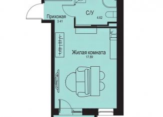 Продаю квартиру студию, 26.7 м2, деревня Новосергиевка