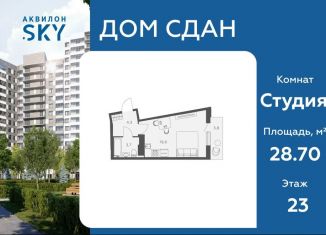 Продажа квартиры студии, 28.7 м2, Санкт-Петербург, Невский район, Русановская улица, 20к1