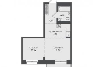 Продам однокомнатную квартиру, 43.1 м2, Иркутск