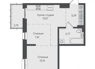 Продам 1-комнатную квартиру, 48.5 м2, Иркутск