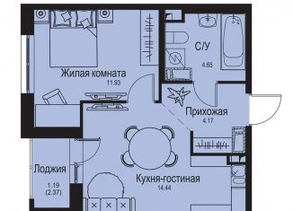 Продажа 1-комнатной квартиры, 36.4 м2, Ленинградская область