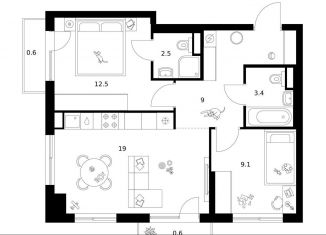 Продаю 2-ком. квартиру, 56.7 м2, Москва, ЗАО