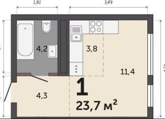 Продаю квартиру студию, 23.7 м2, Свердловская область